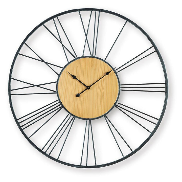 Brockett Wall Clock - Black/Natural (3)