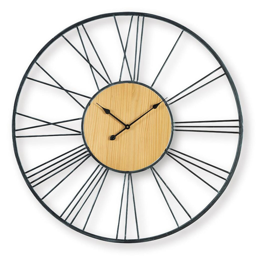 Brockett Wall Clock - Black/Natural (3)