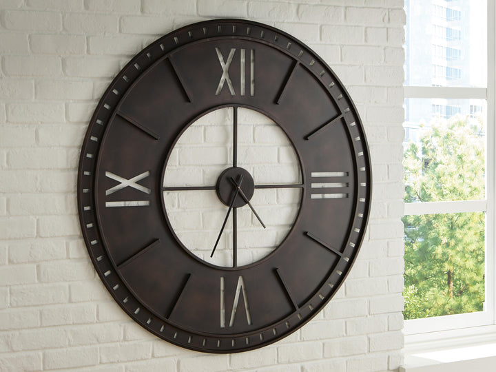 Lytle Wall Clock - Antique Brown (2)