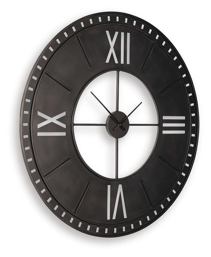 Lytle Wall Clock - Antique Brown (3)