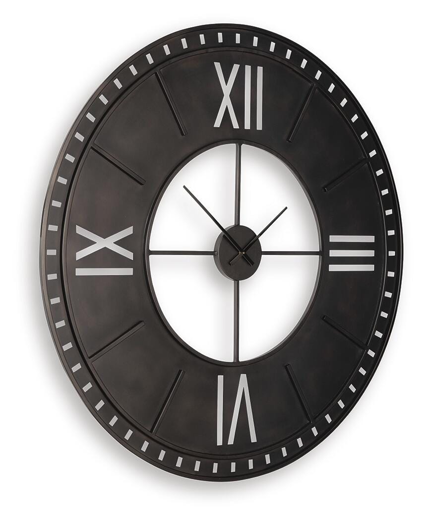 Lytle Wall Clock - Antique Brown (3)