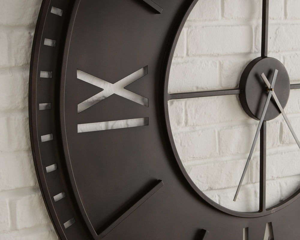Lytle Wall Clock - Antique Brown (5)