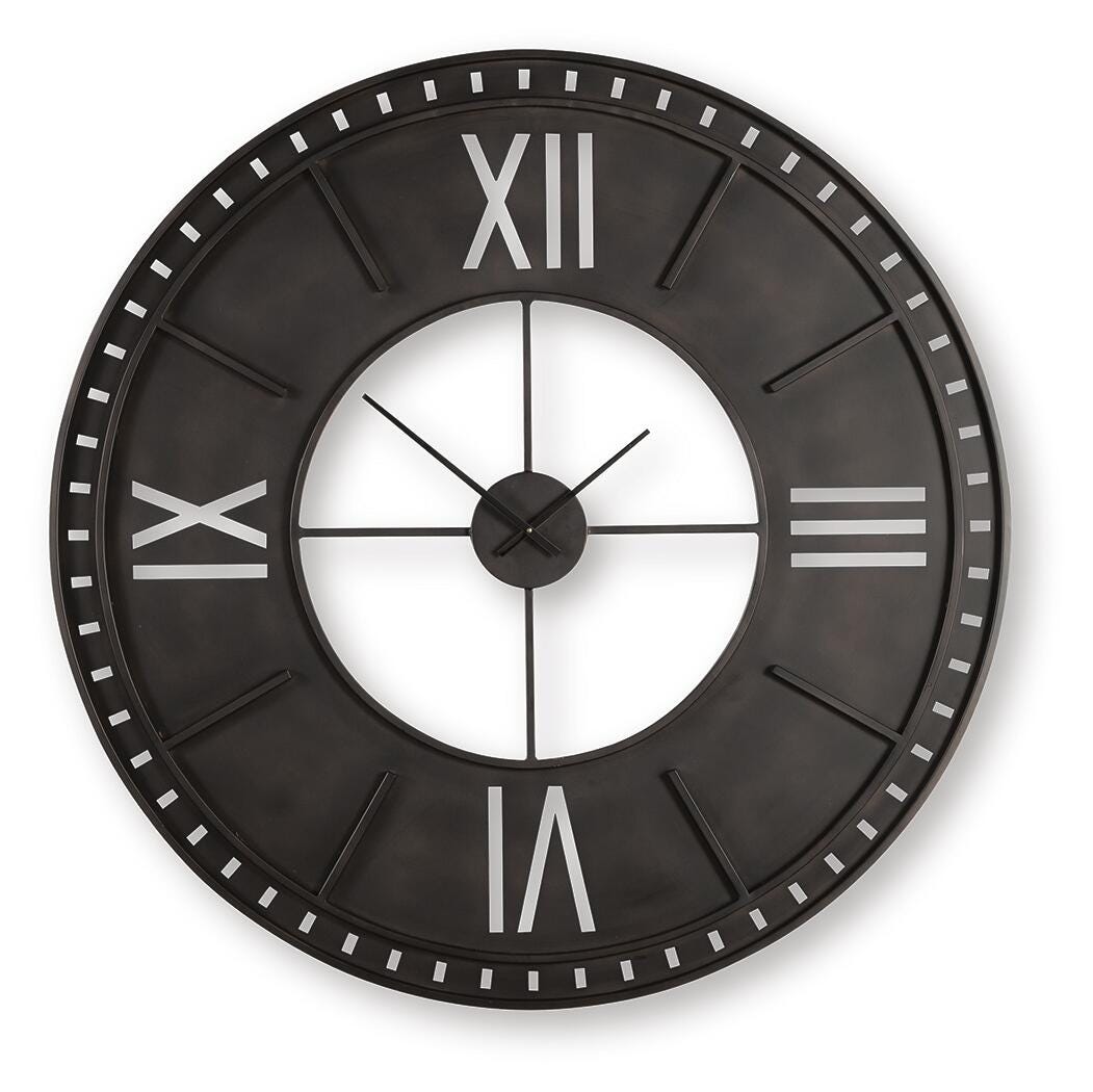 Lytle Wall Clock - Antique Brown (1)