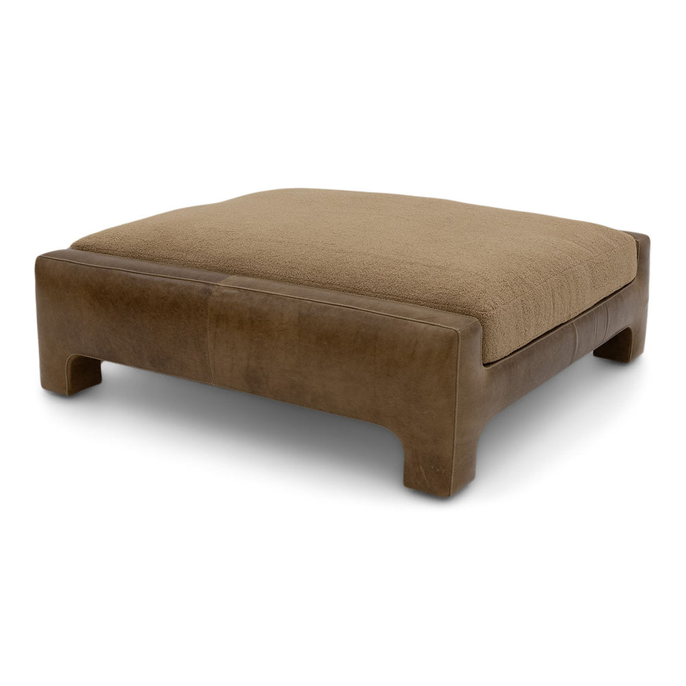Midwood Ottoman 60" - Mont Blanc S'More with Dolly Camel, 45 degree view