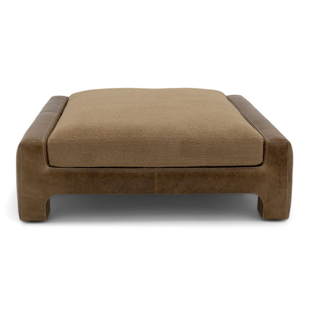 Midwood Ottoman 60" - Mont Blanc S'More with Dolly Camel, front view