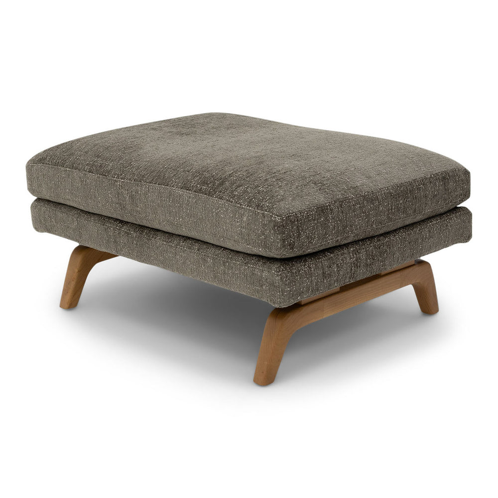 Nash Ottoman - Dakota Grey, 45 degree view