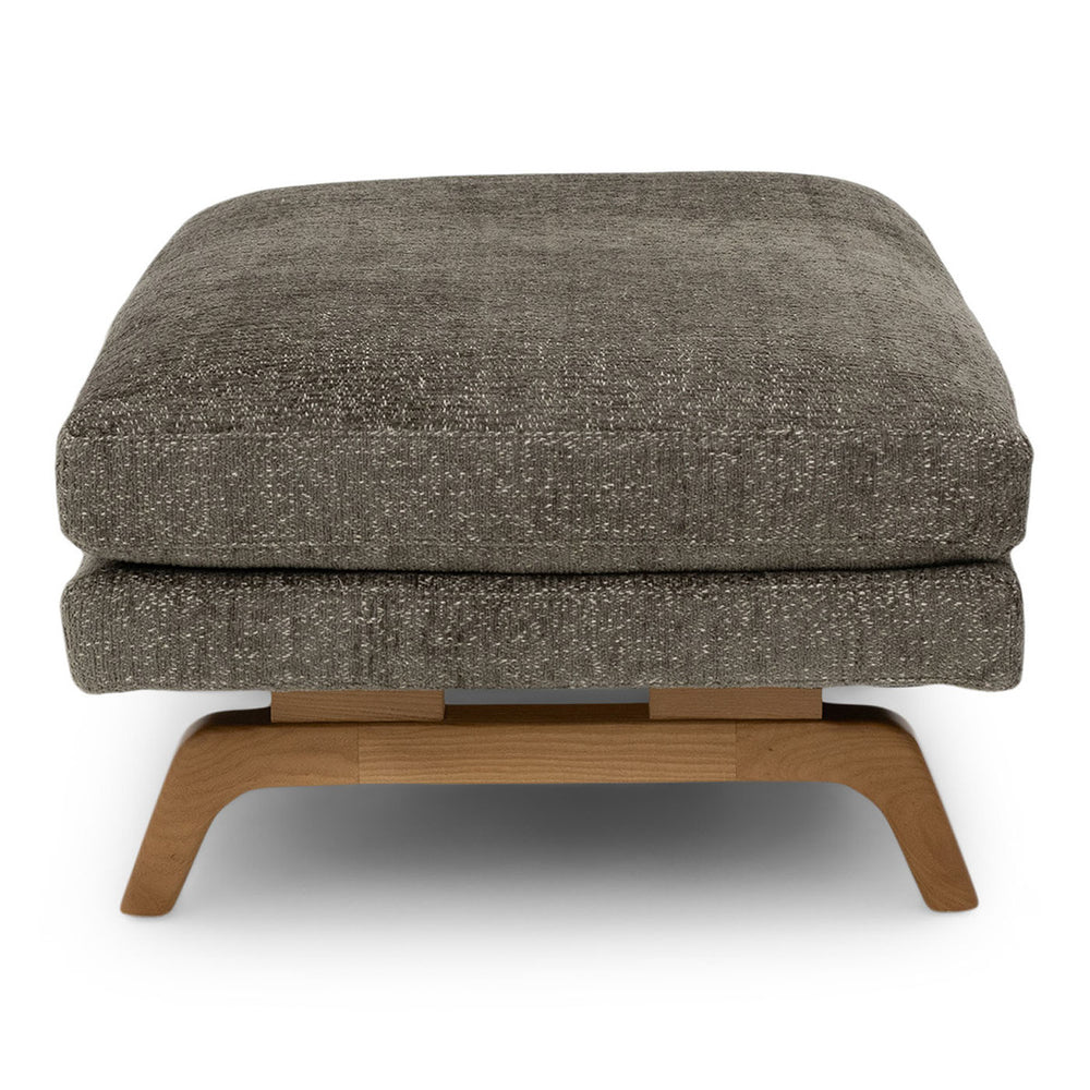 Nash Ottoman - Dakota Grey, side view