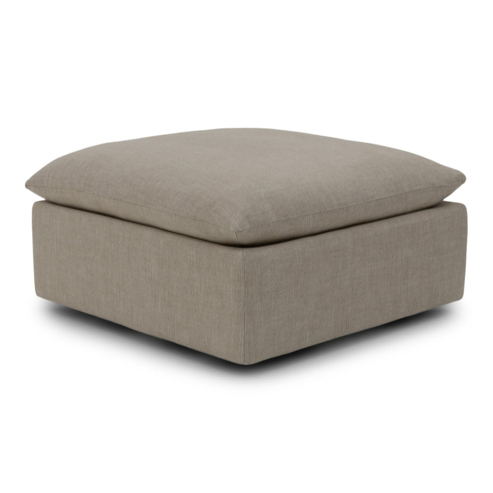 Versa Ottoman - Willow Oatmeal, 45 degree view
