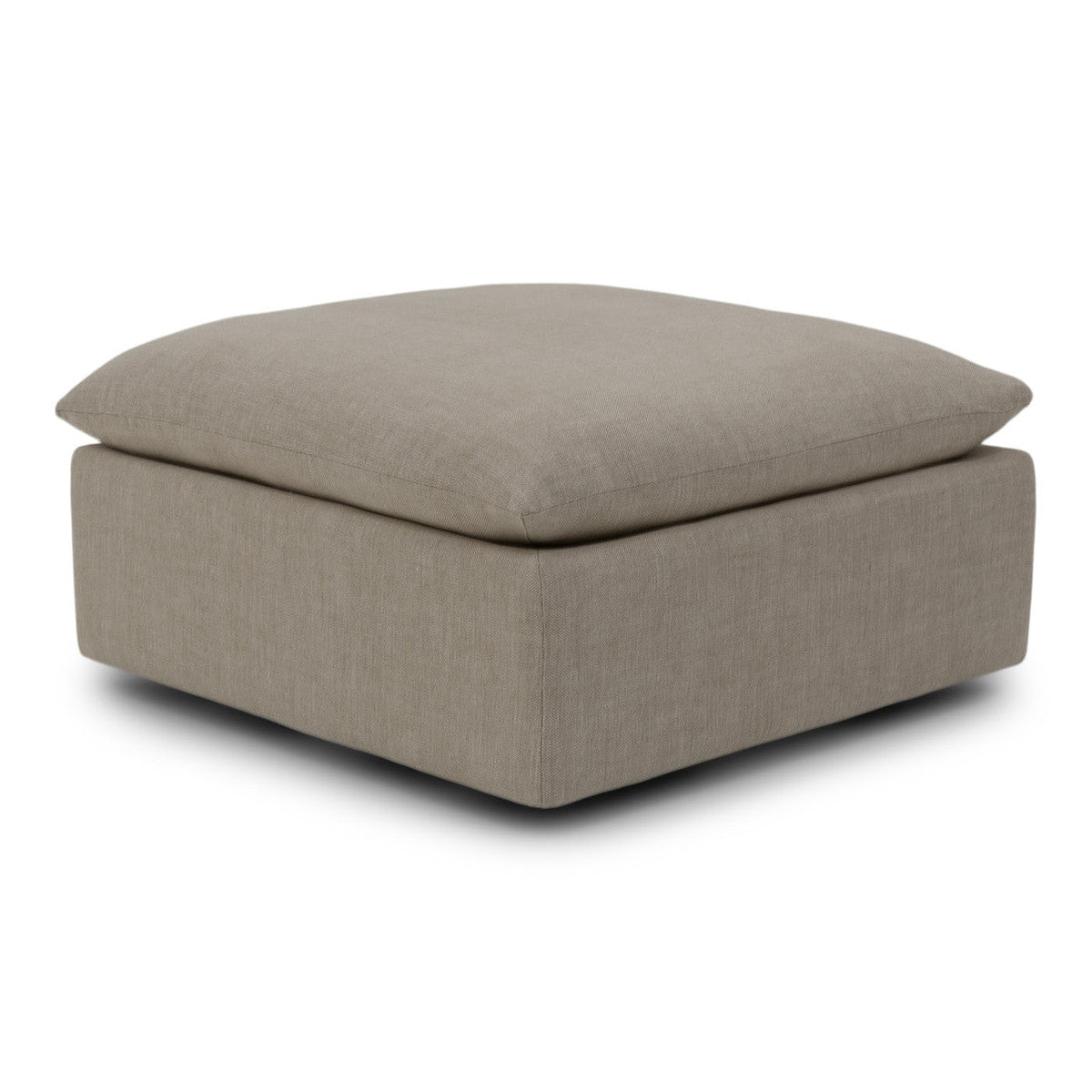 Versa Ottoman - Willow Oatmeal, 45 degree view