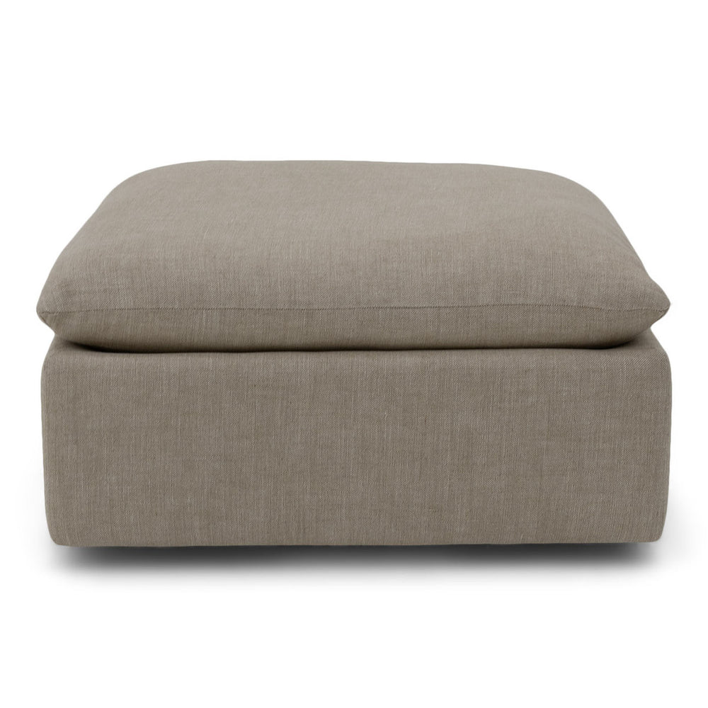 Versa Ottoman - Willow Oatmeal, front view