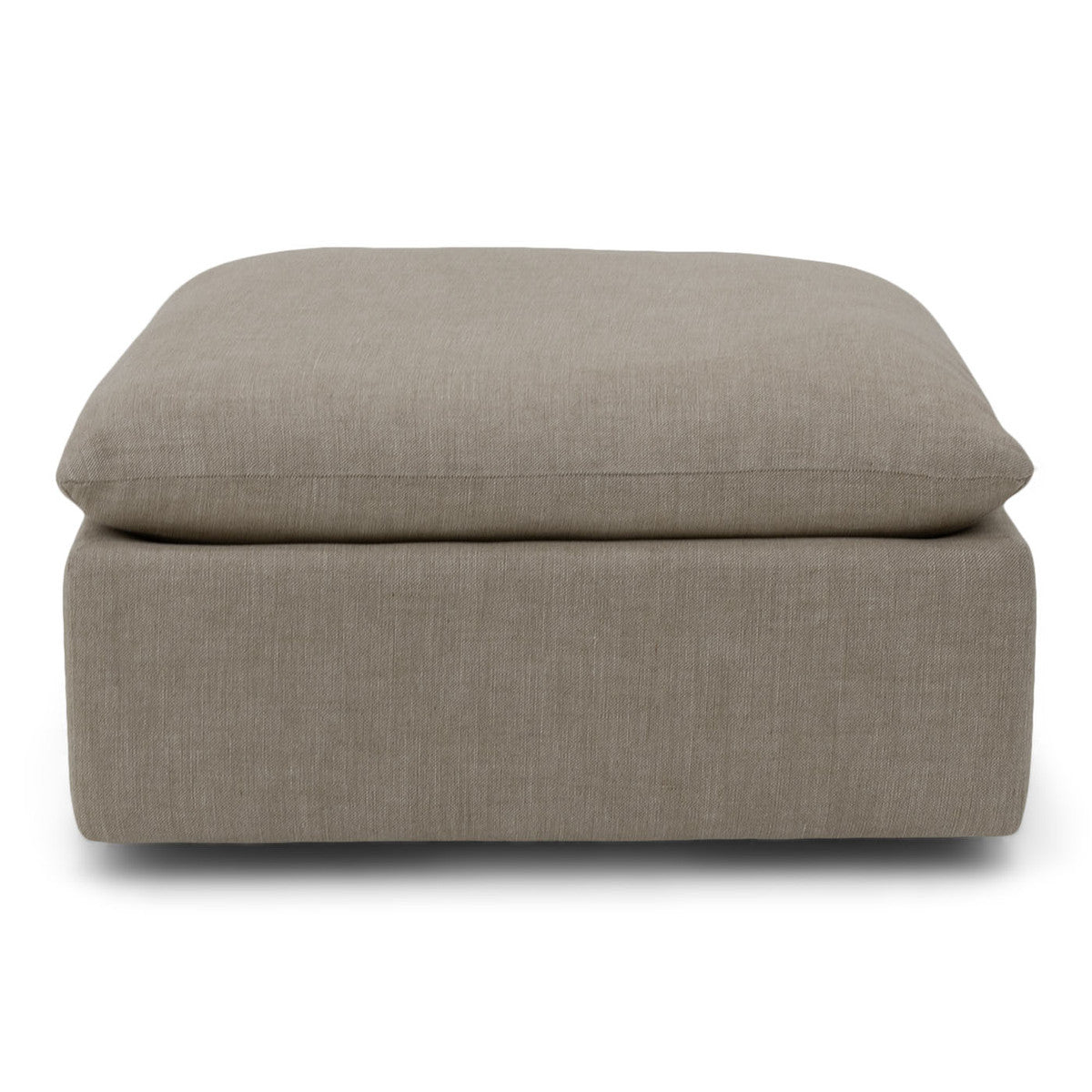Versa Ottoman - Willow Oatmeal, front view