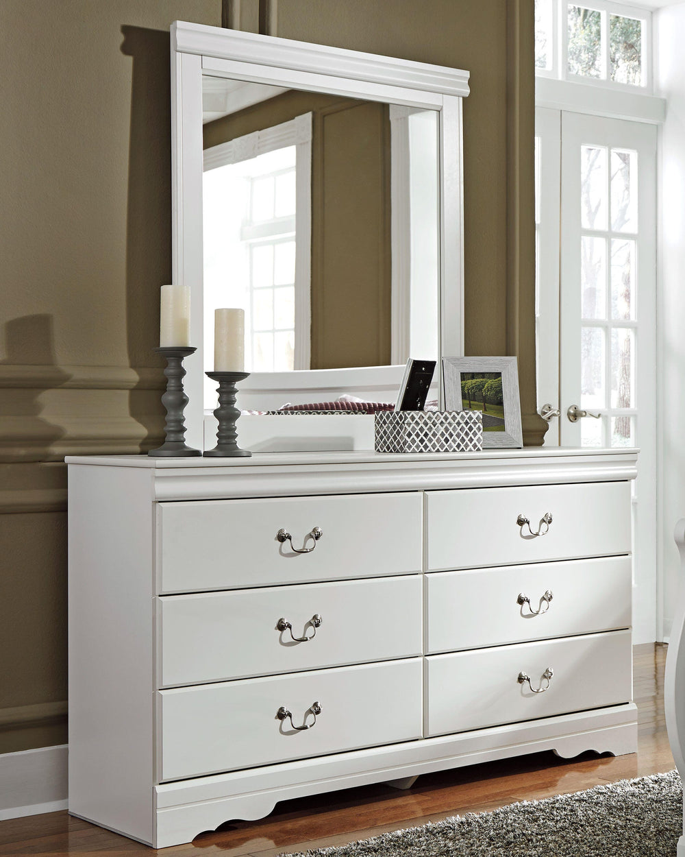 Anarasia Dresser and Mirror - White (2)