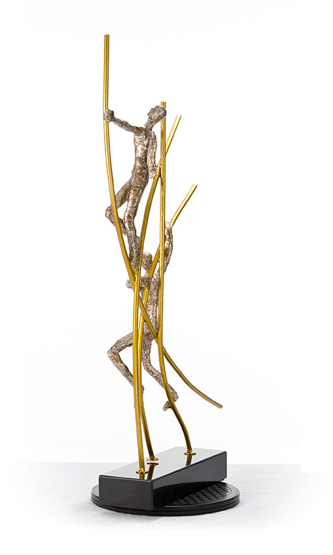 SZ0238 Modern Bronze Acrobats-Poles Sculpture - View 5