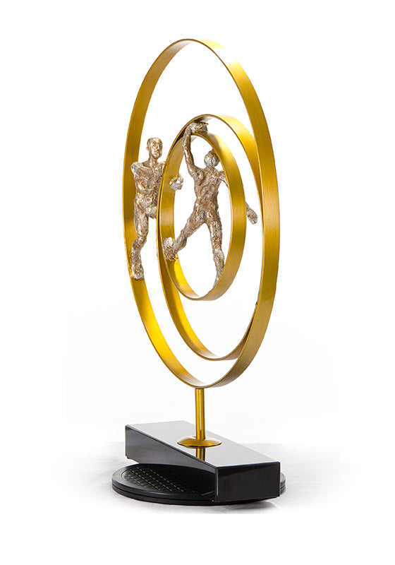 SZ0240 Modern Bronze Acrobats-Rings Sculpture - View 5