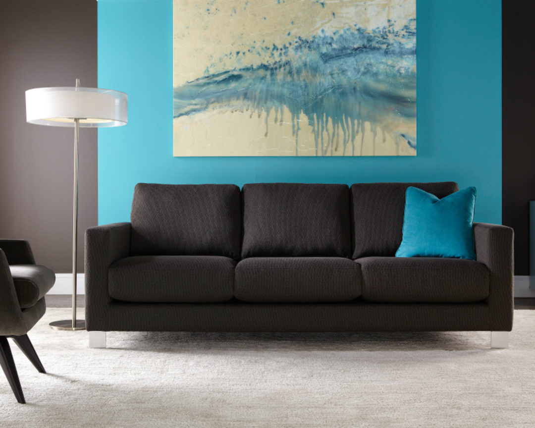 Alessandro Three Seat Track Arm Sofa by American Leather