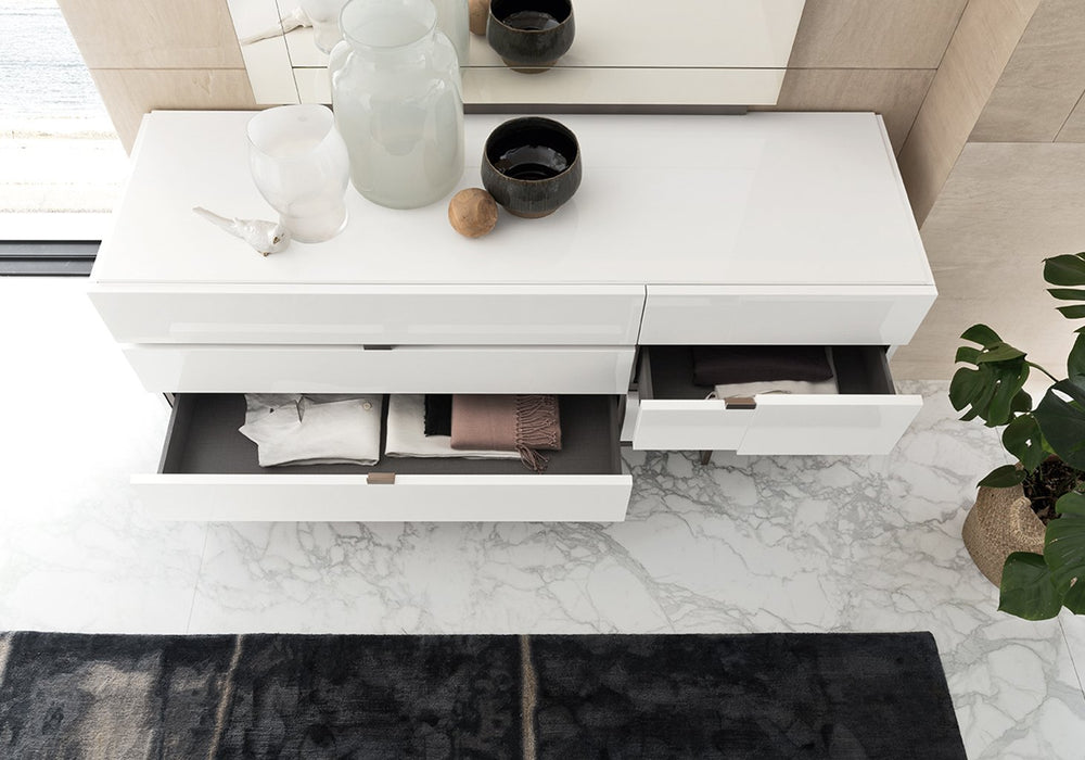 ALF Italia Artemide nightstand in white high gloss