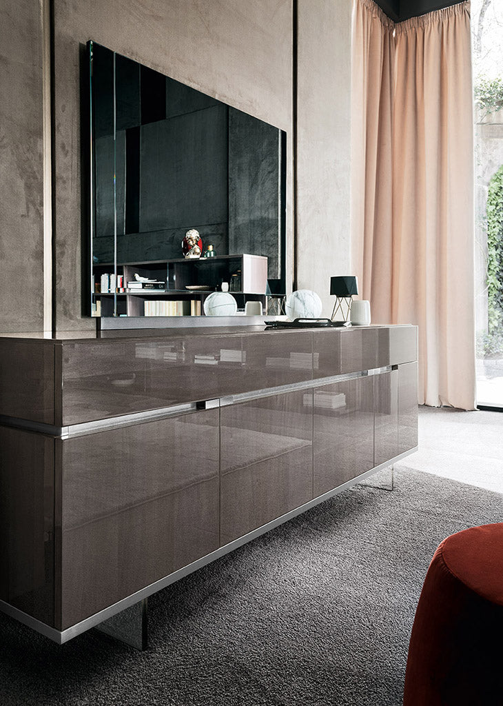 ALF Italia Athena dining chair in greige high gloss