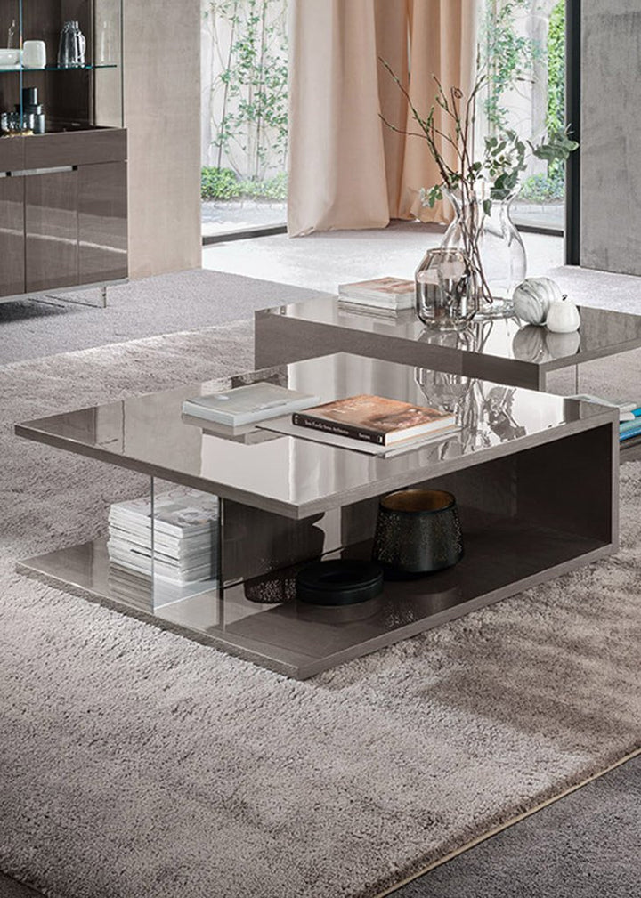 ALF Italia Athena end table in greige high gloss