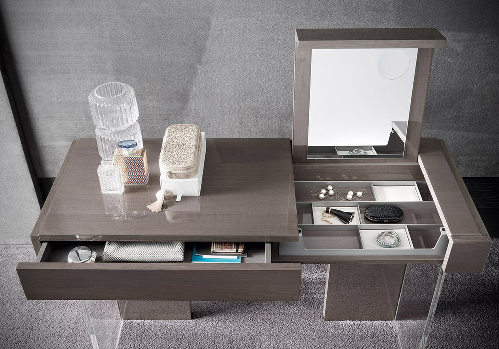 ALF Italia Athena vanity chair in greige high gloss