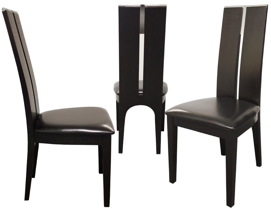 Avanti Black and Black Leather Dining Chair