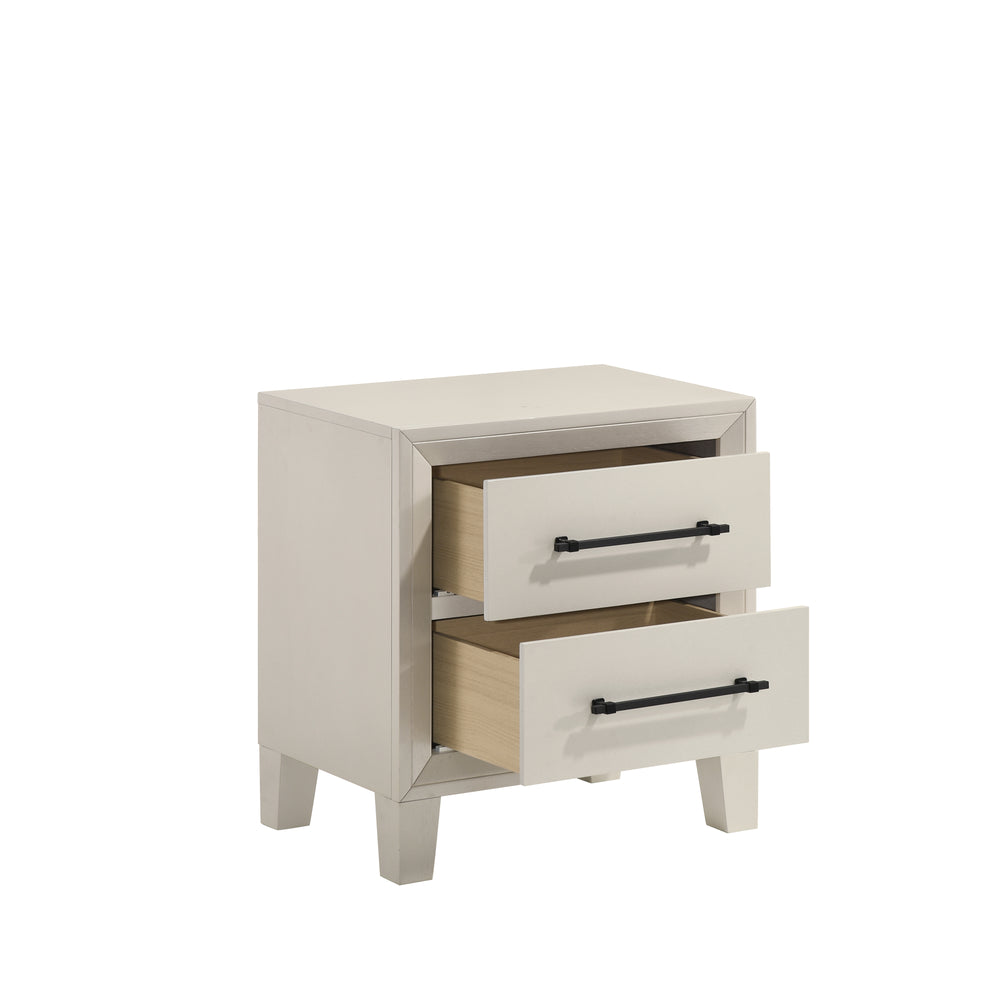 Ballard 2 Drawer Nightstand-White