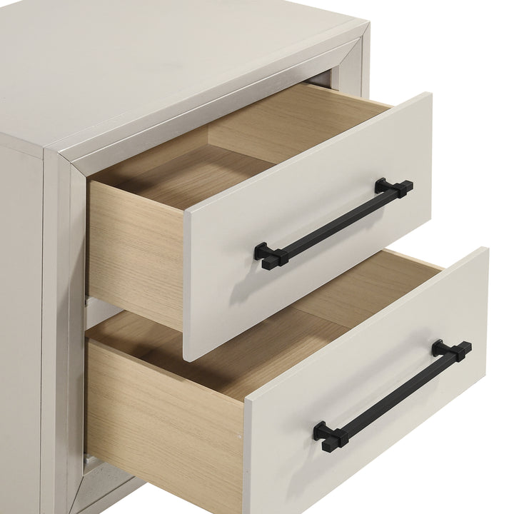 Ballard 2 Drawer Nightstand-White