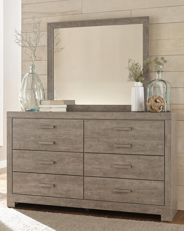 Culverbach King Panel Bed, Dresser, Mirror and Chest - Gray (8)
