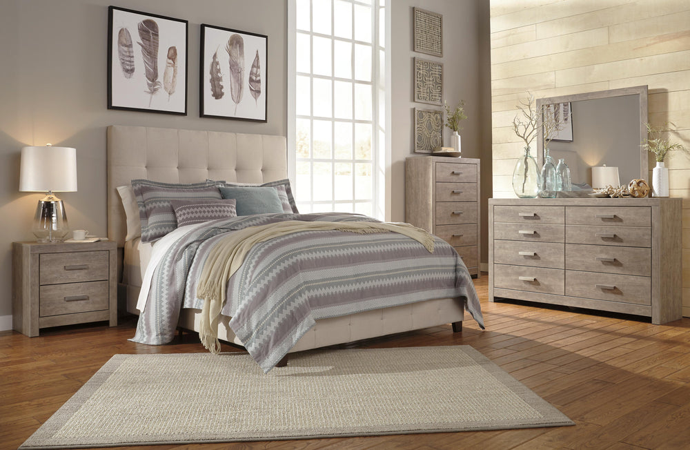 Dolante Queen Upholstered Bed - Beige (7)