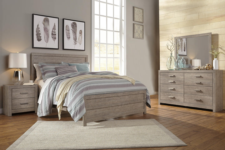 Culverbach Queen Panel Bed, Dresser and Mirror - Gray (1)