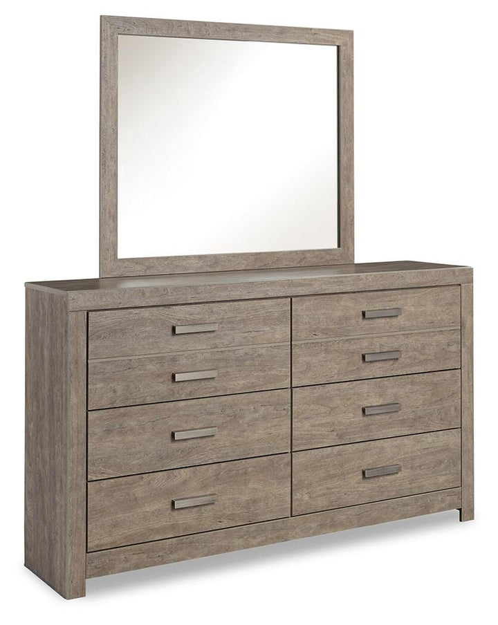 Culverbach Queen Panel Bed with Dresser and Mirror, Chest and 2 Nightstands - Gray (2)