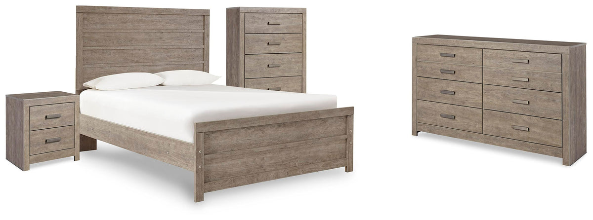 Culverbach Full Panel Bed, Dresser, Chest and Nightstand - Gray (1)