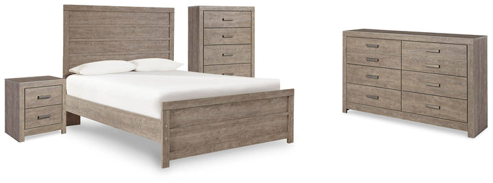 Culverbach Full Panel Bed, Dresser, Chest and Nightstand - Gray (1)