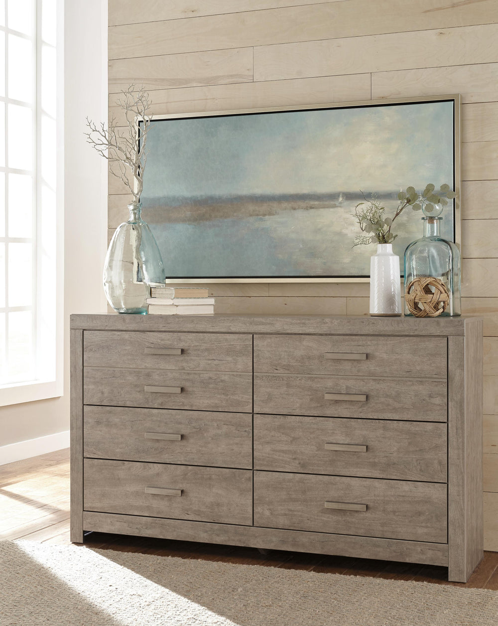 Culverbach Queen Panel Bed and Dresser - Gray (5)