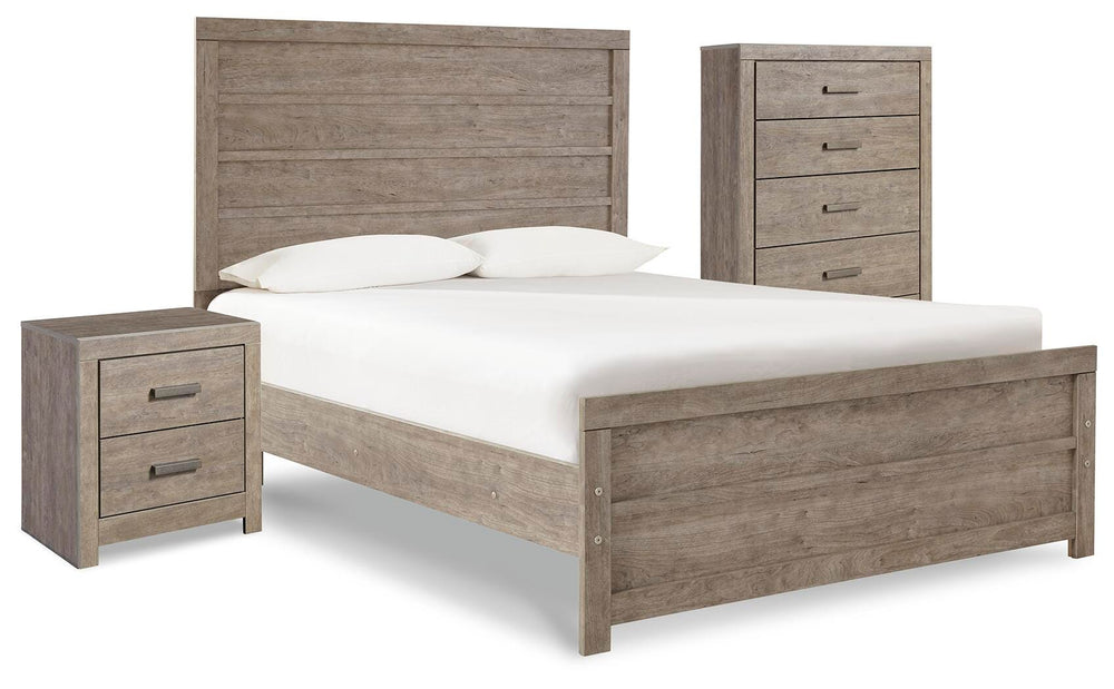 Culverbach Full Panel Bed with Chest of Drawers and Nightstand - Gray (1)