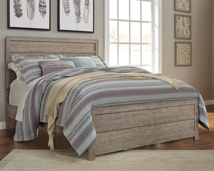 Culverbach Queen Panel Bed, Dresser, Mirror, Chest and 2 Nightstands - Gray (16)