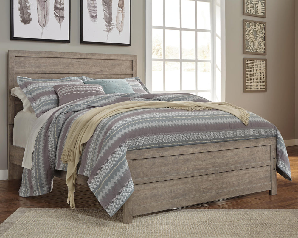 Culverbach Queen Bed with Mirrored Dresser and 2 Nightstand - Gray (9)
