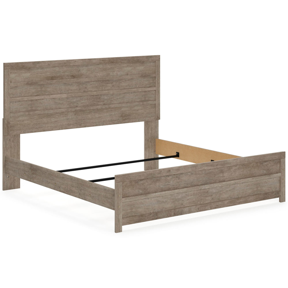 Culverbach King Panel Bed, Dresser, Mirror and Chest - Gray (4)