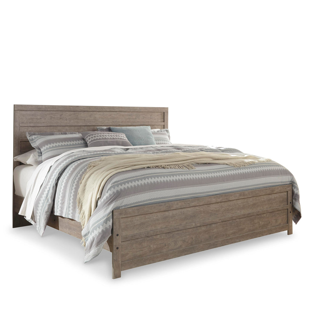 Culverbach King Panel Bed, Dresser and Mirror - Gray (4)