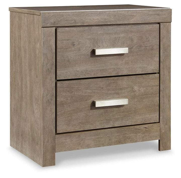Culverbach Queen Panel Bed with Dresser and Mirror, Chest and 2 Nightstands - Gray (9)