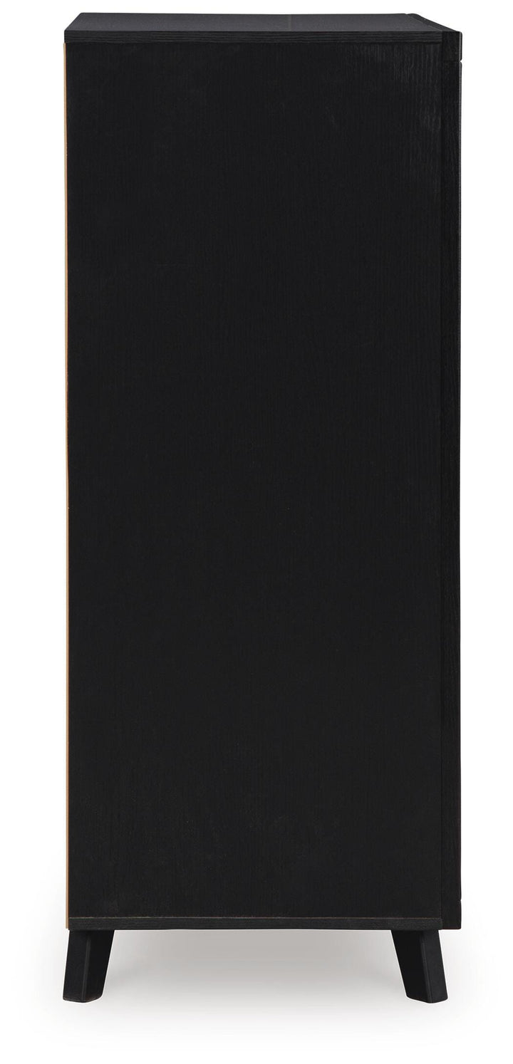 Danziar Wide Chest of Drawers - Black (5)