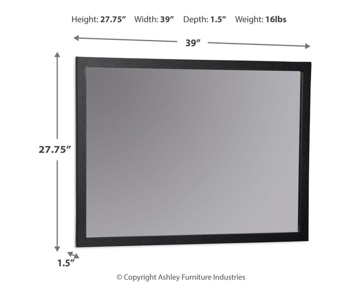 Danziar Bedroom Mirror - Black (4)