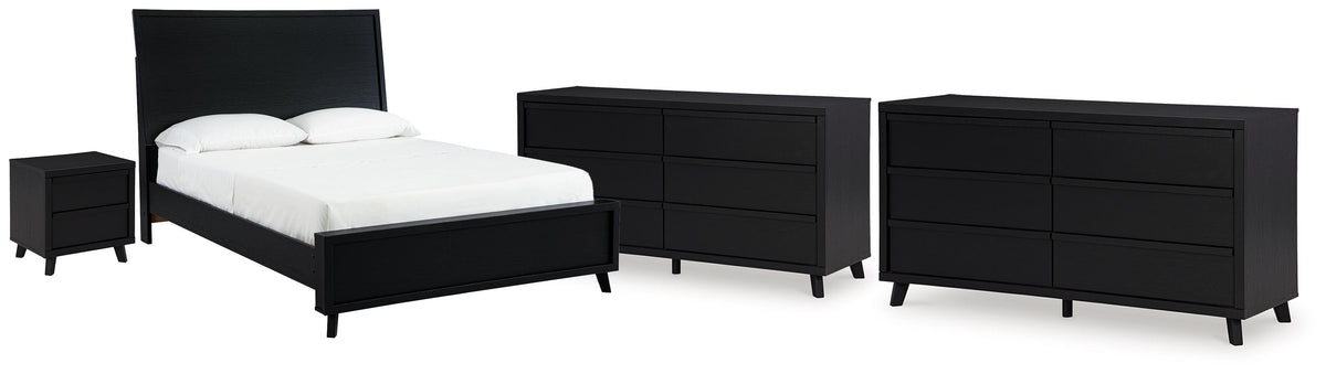 Danziar Queen Panel Bed, 2 Dressers and Nightstand (1)