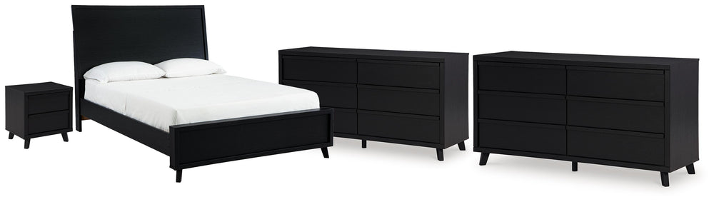 Danziar Queen Panel Bed, 2 Dressers and Nightstand (1)