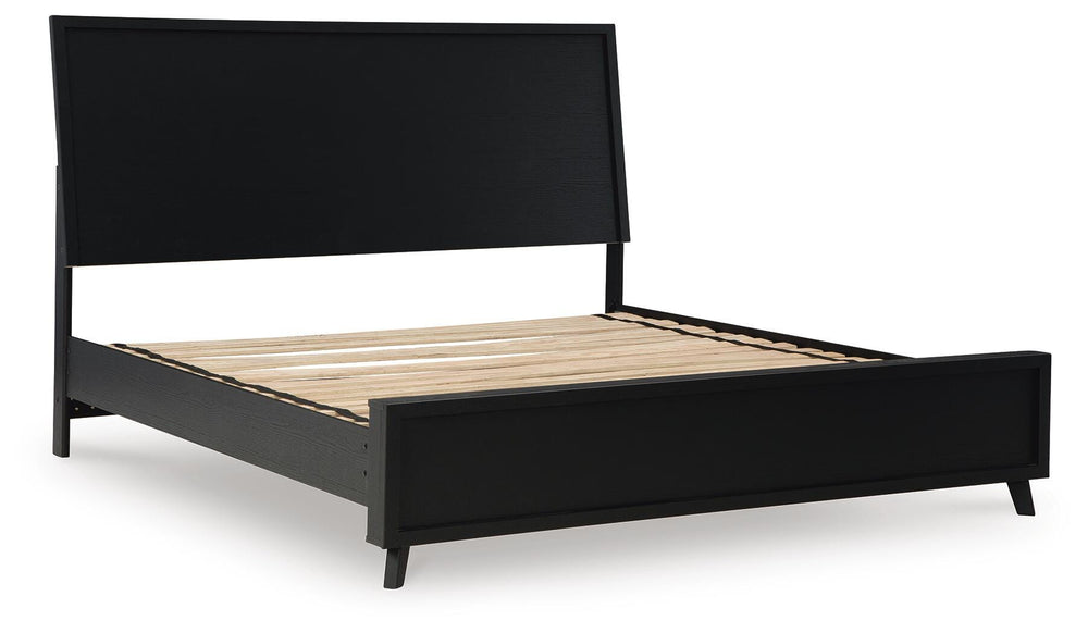 Danziar King Panel Bed, Dresser and Nightstand - Black (10)