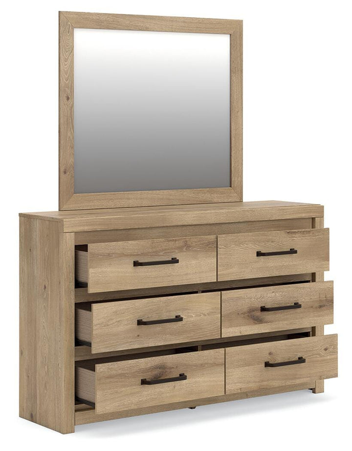 Brozmont Full Panel Bed, Dresser and Mirror (4)