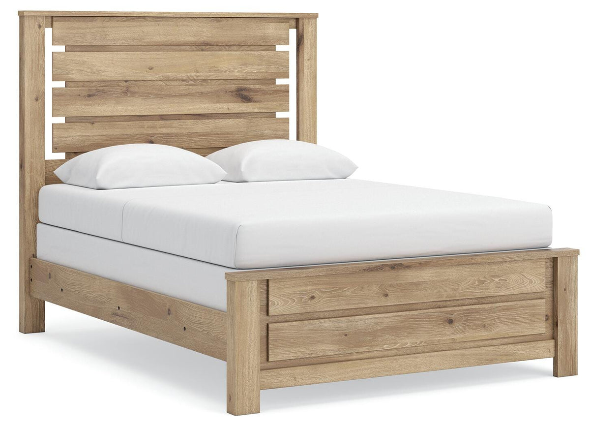 Brozmont Queen Panel Bed - Tan