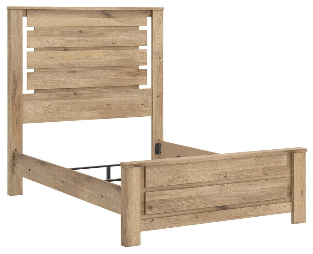 Brozmont Full Panel Bed - Tan (3)