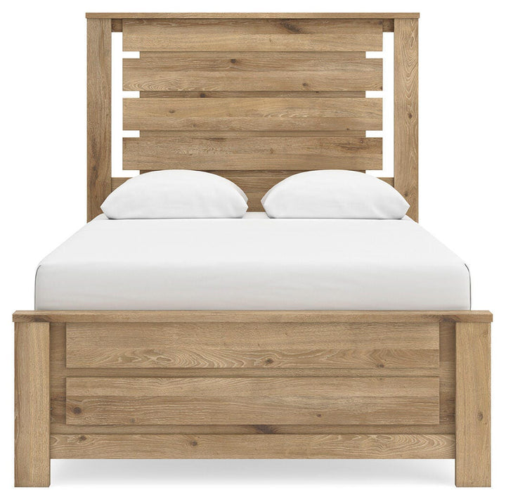 Brozmont Full Panel Bed - Tan (5)