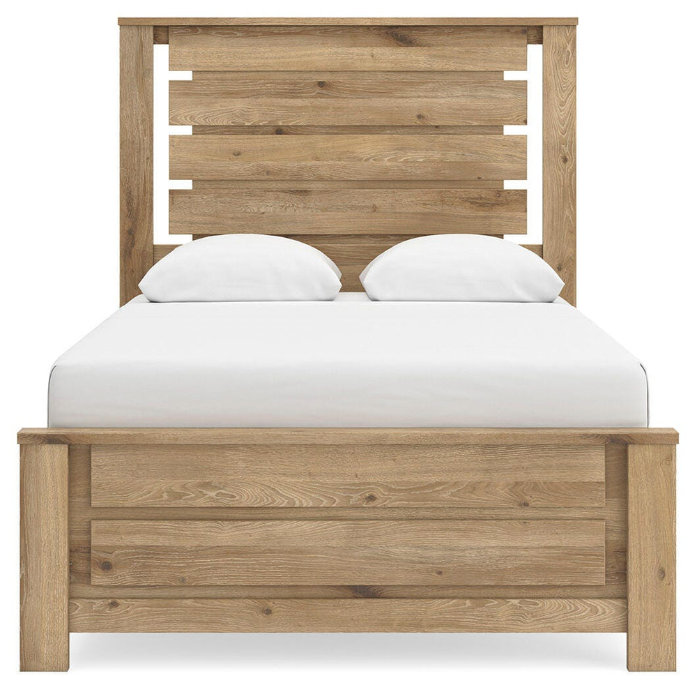 Brozmont Full Panel Bed - Tan (5)