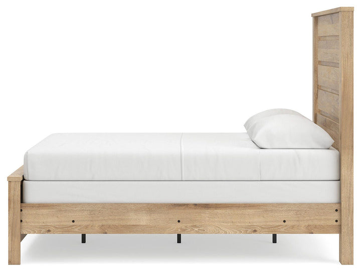 Brozmont Full Panel Bed - Tan (8)